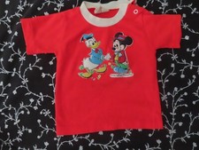 vintage rare walt disney donald duck mickey mouse shirtees kids sz 2