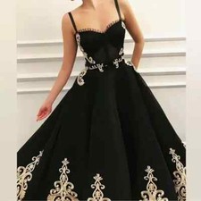 Ball Gown Straps Floor-Length Appliques Formal / Prom Dress Sweetheart
