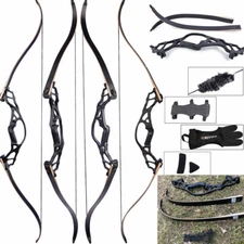 62" Recurve Bow Archery Takedown Aluminum Riser 30-60lbs American Hunting Shoot