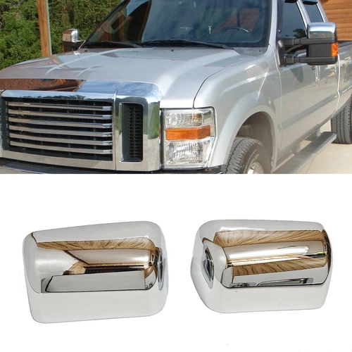 US Pair Chrome Side Half Top Mirror Covers Fit Ford F-250 Super Duty 2008-2016