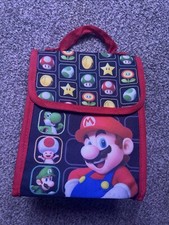 NEW Nintendo Super Mario Bros Soft Sided Lunch Bag Box Insulated Handle 9  x7  x4  