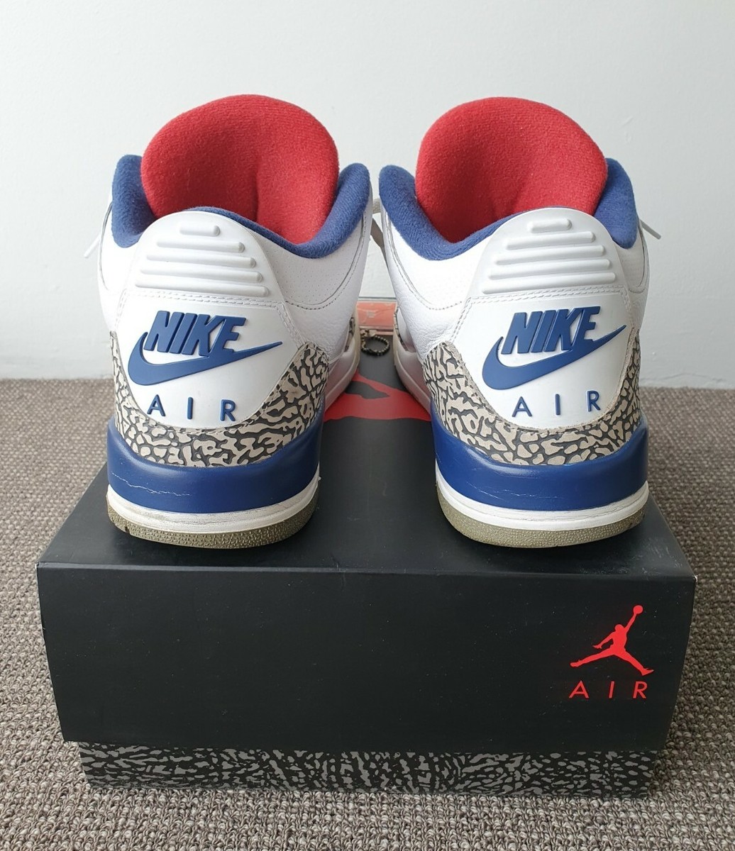 🔶2016 VINTAGE NIKE AIR JORDAN RETRO III 3 TRUE BLUE US 13