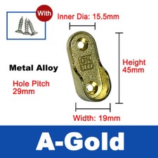 Wardrobe Rail Hanger Flange Rod End Support Bracket Multi-Style For Hanging Pole