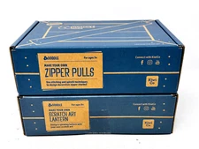 Kiwi Co Set of 2 Doodle Crates: Zipper Pulls & Scratch Art Lantern - NEW