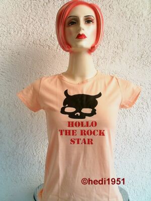 PSYCHOBILLY HOLLO the ROCK STAR Funky Sommer T-Shirt S
