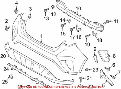 Rear Genuine Hyundai 86690-2L300 Bumper Cover Assembly Rear Genuine Hyundai 86690-2L300 Bumper Cover Assembly