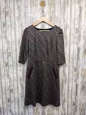 Connected Apparel Plaid Dress Size 6 Dark Academia Preppy Burgundy NWT $80