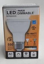 Torchstar PAR20 Dimmable 550 Lumens 8W Daylight 5000K LED  Bulb (50W Equivalent)