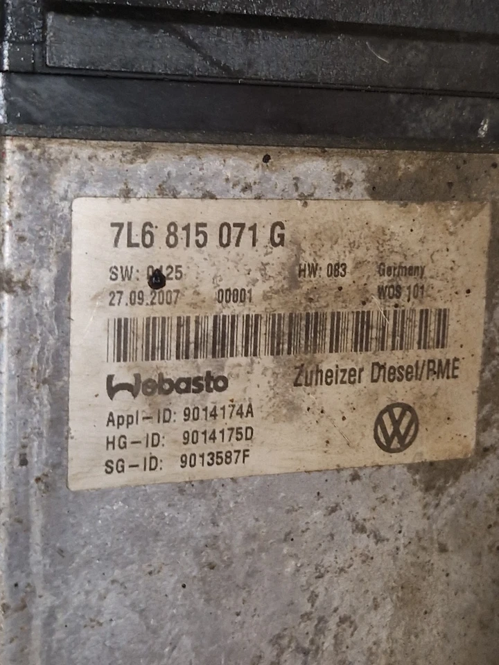 VOLKSWAGEN TOUAREG MK1 2007-2008 7L CALENTADOR AUXILIAR ADICIONAL 7L6815071G Foto 2 de 4