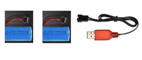 2×7.4V 700mAh SM-4P Plug with USB Charger Li-ion Battery for RC Car Boat Truck - Picture 3 of 6