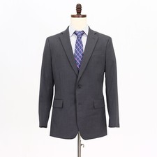 Stafford 42R Gray Sport Coat Blazer Jacket Solid 2B Wool