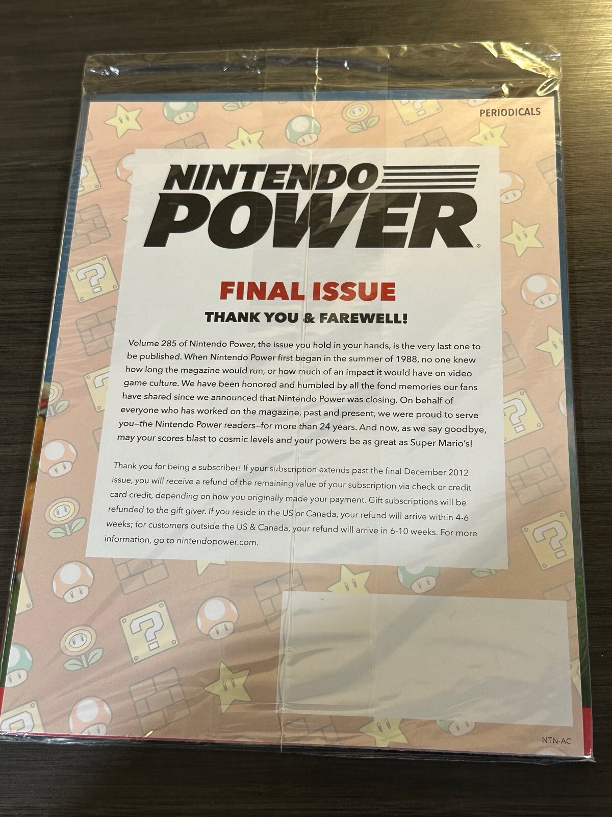 Nintendo Power magazine Final Issue with poster new sealed near mint