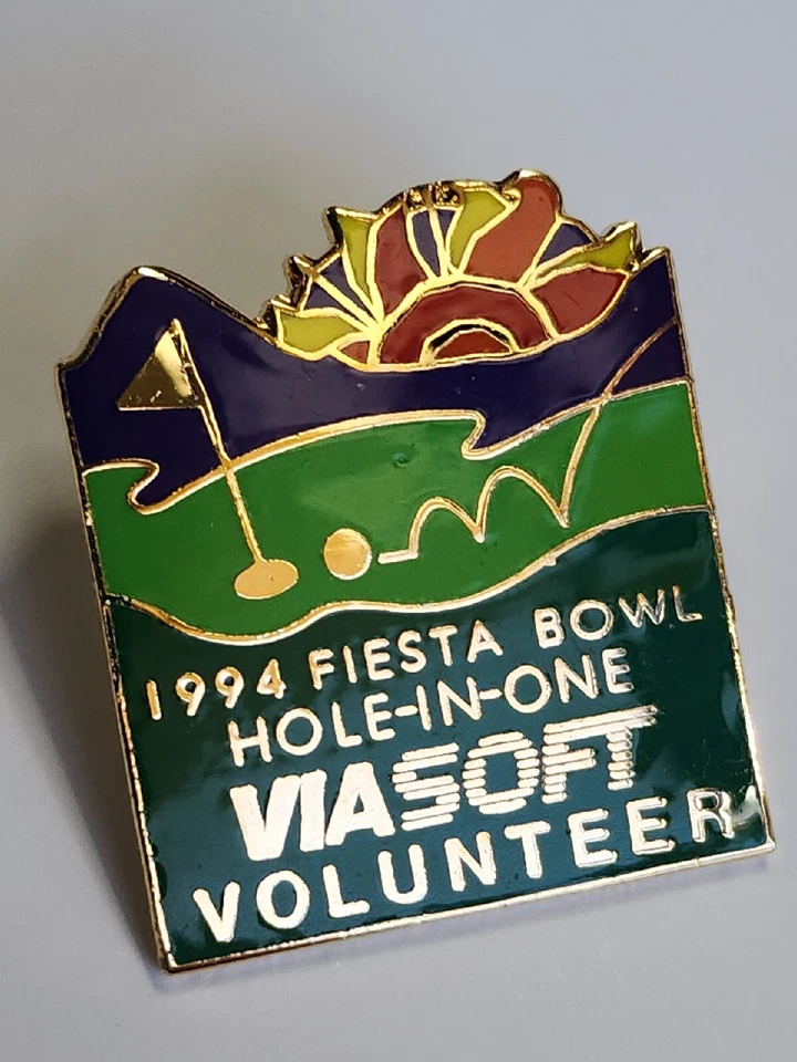 Fiesta Bowl Souvenir Pin 1994 Viasoft Hole-in-One Volunteer - Image 3 of 4