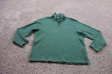 Polo Ralph Lauren Sweater Mens Large Green Pullover Long Sleeve Mock Neck Cotton