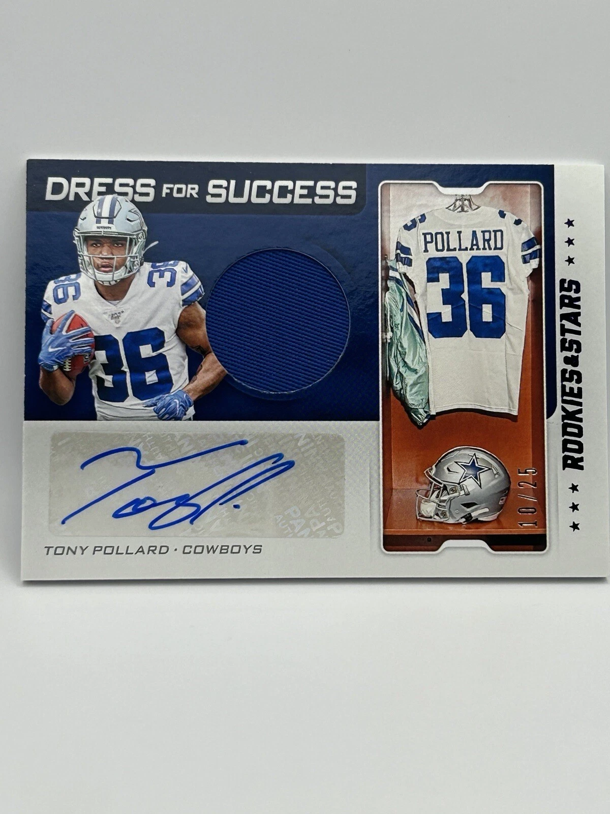 Tony Pollard Panini Rookies & Stars Dress for Success Autograph Relics #DFSTP Base