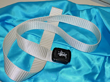 Stussy Webbed White Belt. Size:  O/S