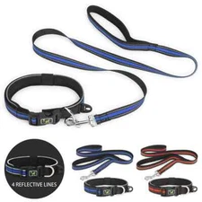 Pet Collar and Leash Set, Adjustable Nylon Collar with Leash for Dog Puppy Cat
