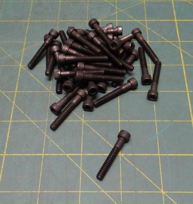 (Lot of 40) 10-24 x 1-1/4'' Length Black-Oxide Plated Steel Socket Head Screw