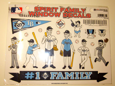 Tampa Bay RAYS MLB Family Spirit Window Decals BASEBALL Fan Sticker Car ...