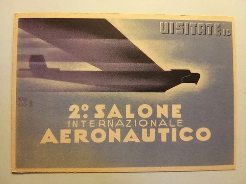 2nd International Air Show (Milan - 1937). Illustrator Manlio.