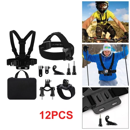 12 in 1 Sports Action Camera Accessories Kit For GoPro Hero 10 9 8 Max 7 6 5 4
