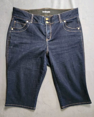Lane Bryant Womens Jeans Capri Size 16 Blue Crop Stretch