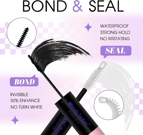 Lash Bond and Seal Cluster Lash Glue Waterproof Long Lasting Eyelash Glue for... - Picture 3 of 8