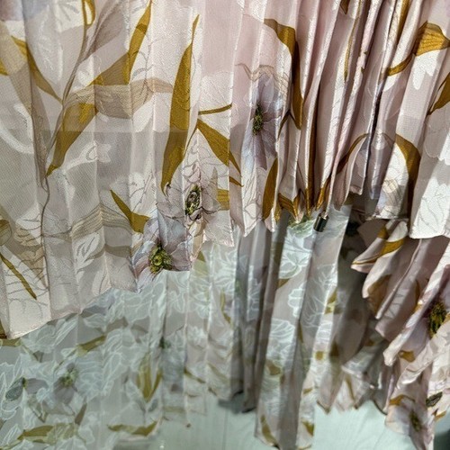 Maxi abito Ted Baker Dixxie plissettato alto basso taglia 4 - Foto 8 di 15