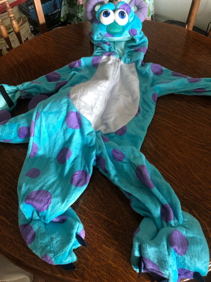 Disney Pixar Monsters Inc Plush SULLY Halloween Costume Blue/Purple 9-12 months - Image 3 of 4