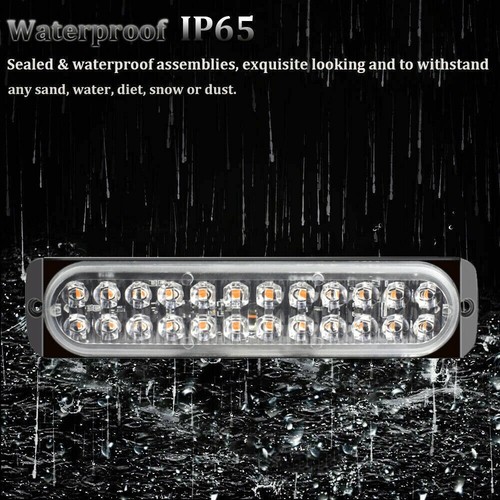 2x24LED Car Strobe Flashing Recovery Lamp Amber Truck beacon Lights 12V 24V - Bild 6 von 19