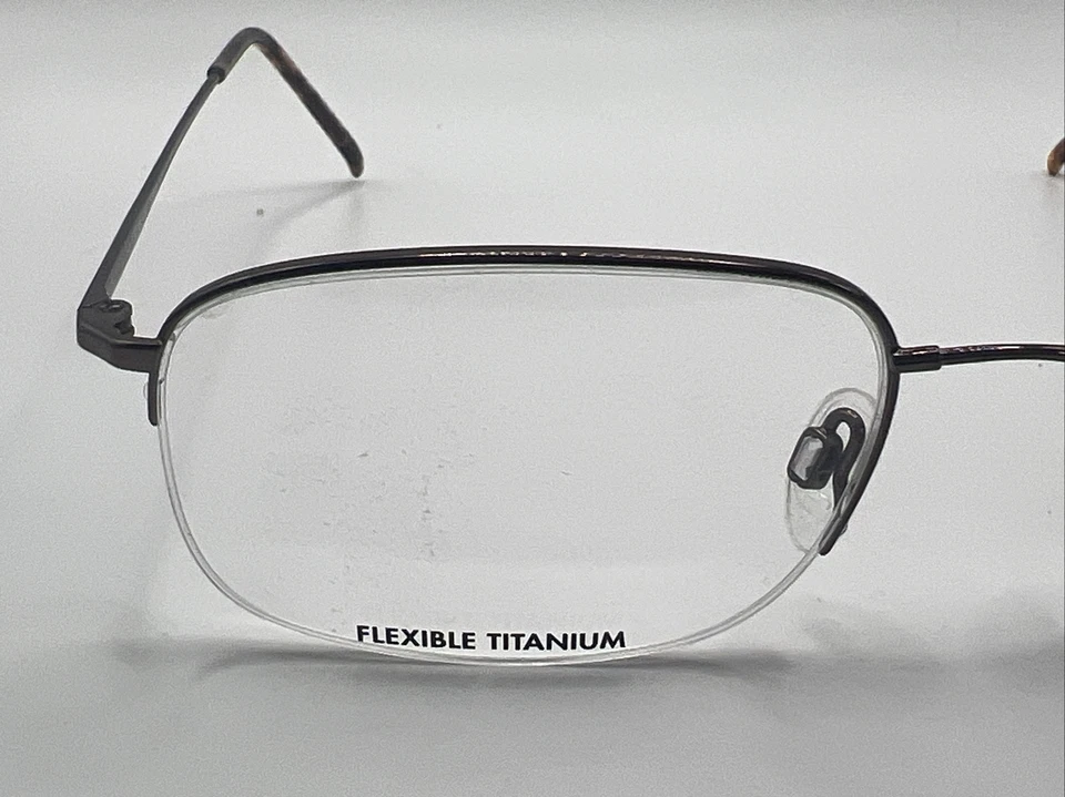 Flexon 606 145 56/18 145 coffee half rim men’s flexible titanium frames Y259 - Image 4 of 4