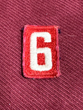 BSA Boy Scout of America Red White Troop Pack Number Patch Insignia 6 Numeral