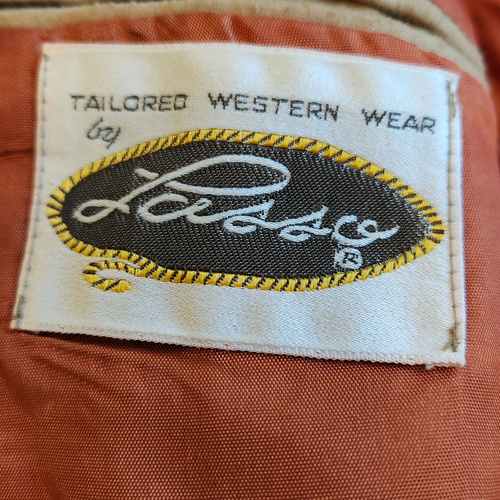 Cappotto sportivo vintage Lazo sartoriale western wear uomo 46R scamosciato classico marrone - Foto 5 di 16