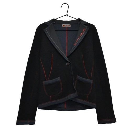 Vintage Cop Copine Archive Black Quilted Jacket Oversized Utility