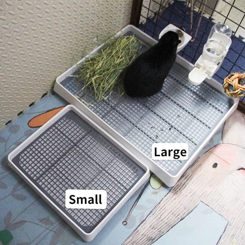 Oncpcare 15x12 Guinea Pig Litter Box with Grid, Small Animal S, White+Grey - Picture 5 of 7