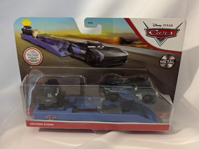 2022 NEW DISNEY PIXAR CARS Jackson Storm & Pit Car SLAM TO LAUNCH CAR LAUNCHER  