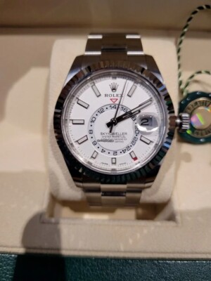 Rolex Sky-Dweller weißes Ziffernblatt Unisex-Uhr - 326934