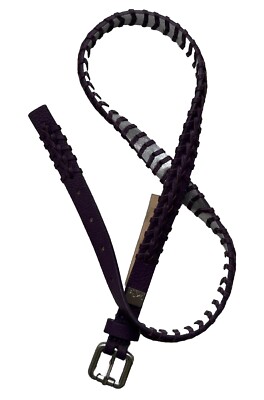 KOOBA Leather Belt - Italy - Woven Vintage Braided Purple 