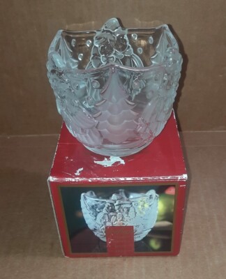 Candle Holder Gorham Holiday Traditions Snowy Sweethearts 3.75'' Votive Tealight