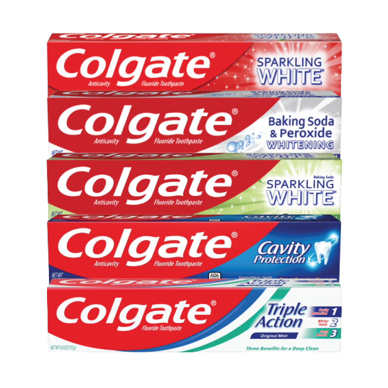 Colgate Variety Mint Flavored Travel Fluoride Toothpaste 4oz Mix - Match 5890₽