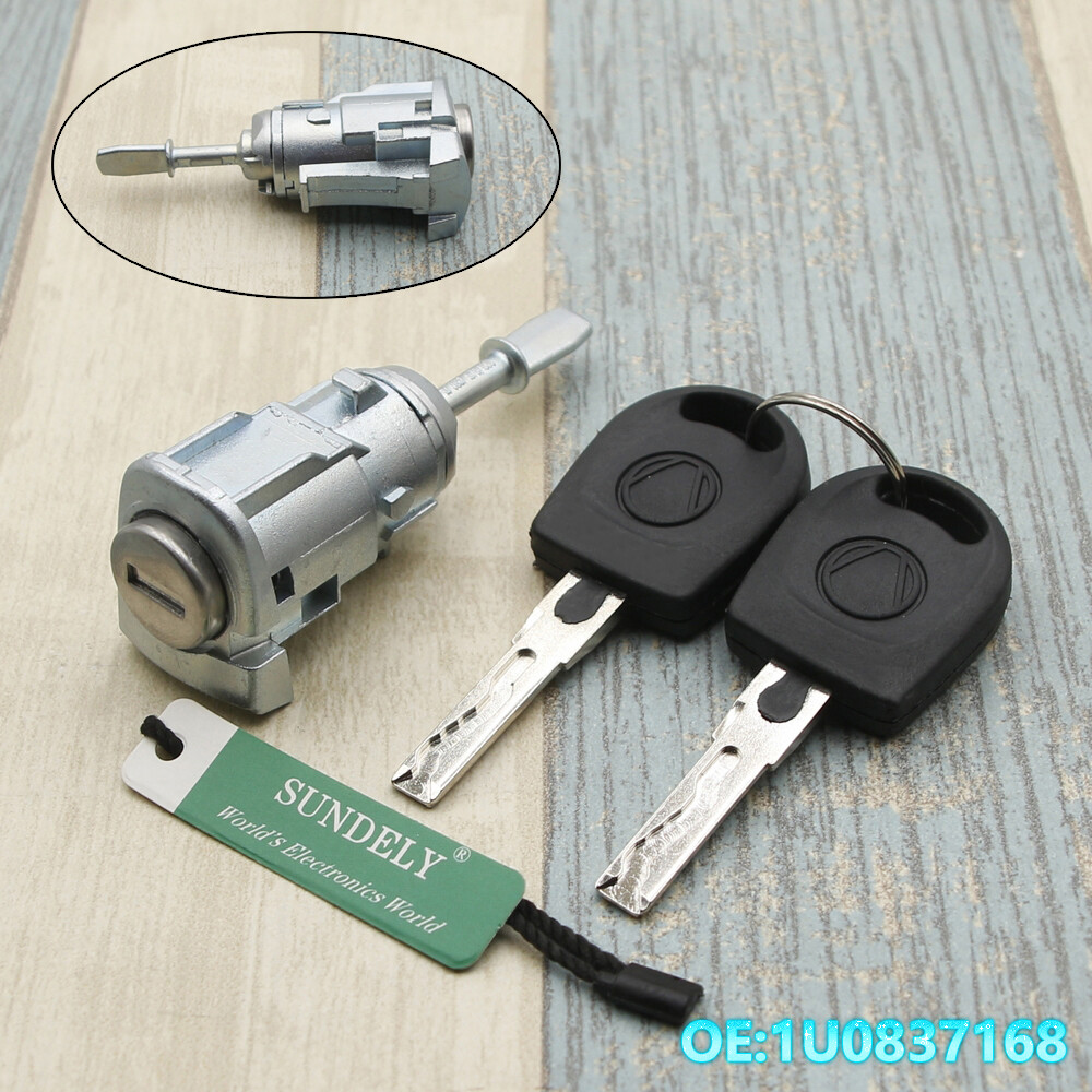 FIT VW MK4 GOLF DOOR LOCK SET 1 BARREL + 2 KEYS FRONT RIGHT OFS DRIVER