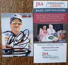 NICE 1999 Wheels Dale Earnhardt Sr Authentic Autographed Signed Card JSA Nascar
