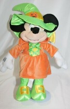 Disney Parks Halloween Minnie Mouse Witch Costume Orange Dress Green Hat 16  