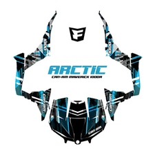 ARCTIC Racing Graphics Decal Kit fits 13-16 Can-Am Maverick 1000R XDS Turbo