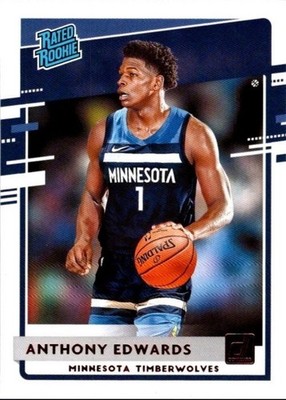 2020-21 Panini Donruss Rated Rookie Anthony Edwards #201 Minnesota Timberwolves