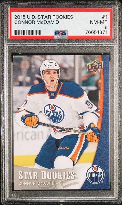 2015-16 Upper Deck Star Rookies Connor McDavid #1 Rookie PSA 8