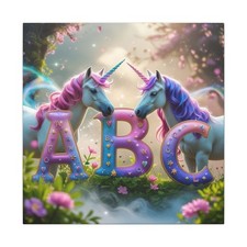    Unicorn Canvas Print   Cute Kids Room  Nursery Art, Gift for Any Occasion