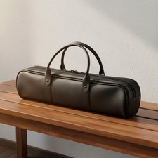 16 Hole Flute Holder Leather Flute Bag Set Long-Lasting for Commuting
