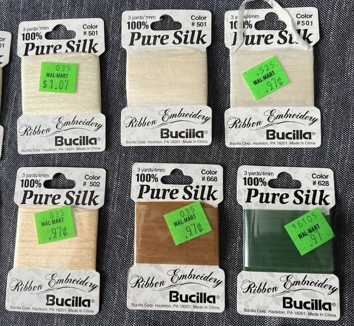 Lot of 24 Cards of Bucilla Silk Ribbon for Embroidery 18 Different Plus 2 Others - Image 3 of 4