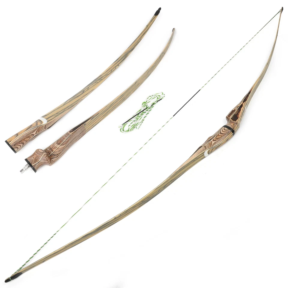 60" 62" 64" Takedown Longbow Set 20-50lbs Traditional Bow Archery Hunting Target - Image 4 of 4